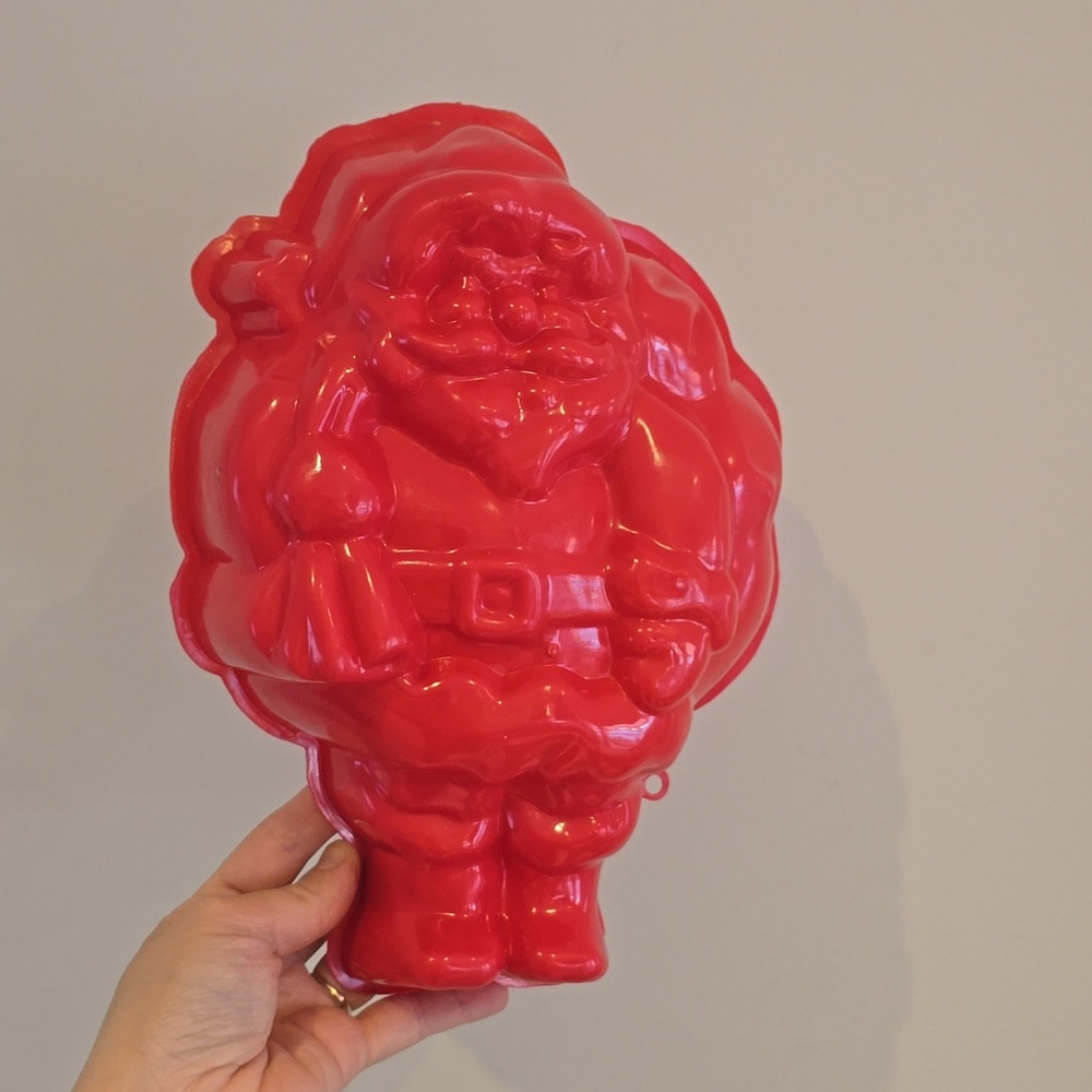 Vintage Jell-O Christmas Santa Clause Mold, Plastic, Arts and Crafts, Ice Cream,